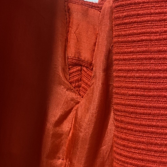 Vintage 1960s reddish orange Hannah Troy Dress with matching cropped jacket sz 6 - Picture 5 of 16